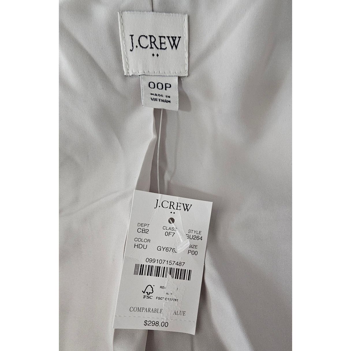 J.Crew NWT J.CREW Gray Wool Blend Button Neck Winter City Coat 00P Size XXS / US 00 / IT 34 - 13 Thumbnail
