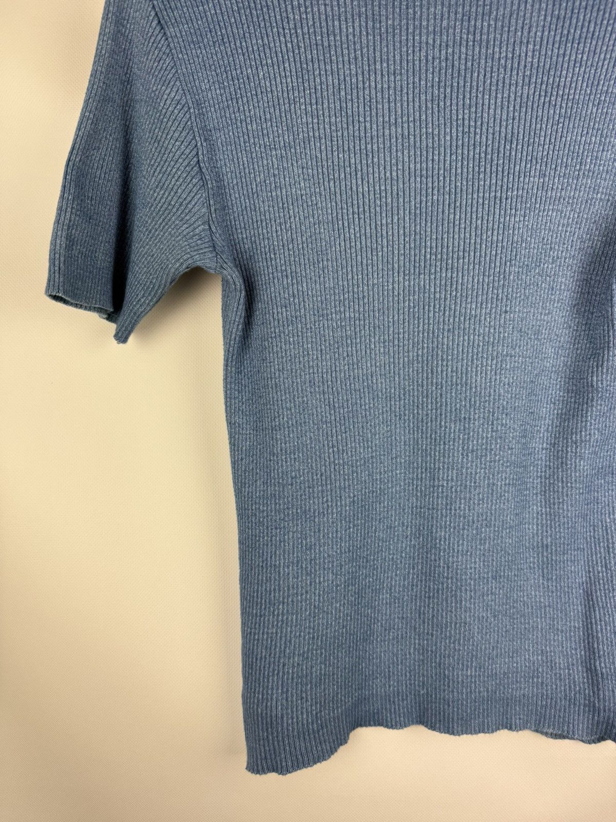 Dolce & Gabbana D&G Dolce & Gabbana Vintage S/s Knitted Rib Polo T Shirt Size US L / EU 52-54 / 3 - 17 Thumbnail