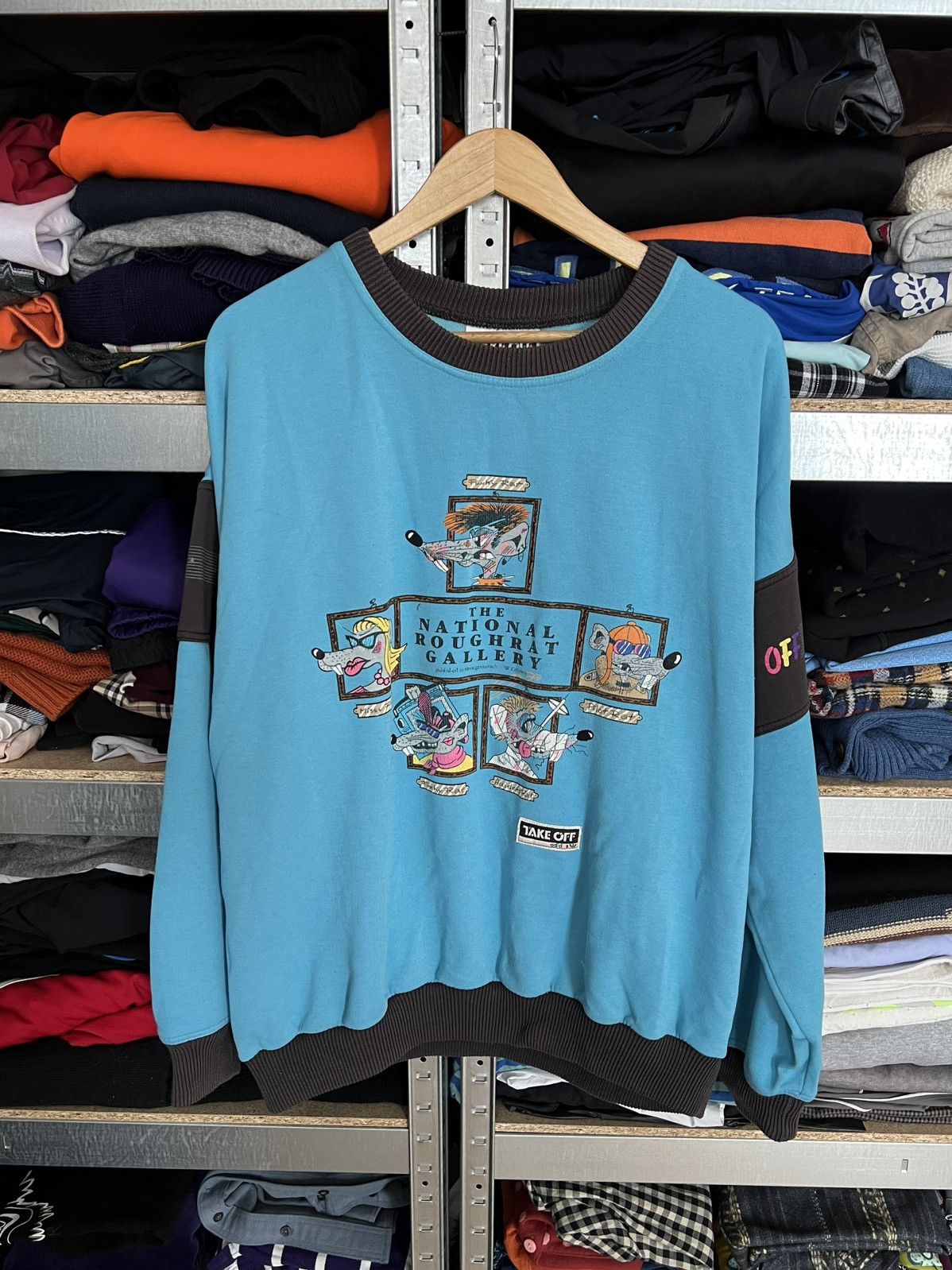 Vintage 80s Adidas 7 Take Off Rough Rat Gallery Sweatshirt