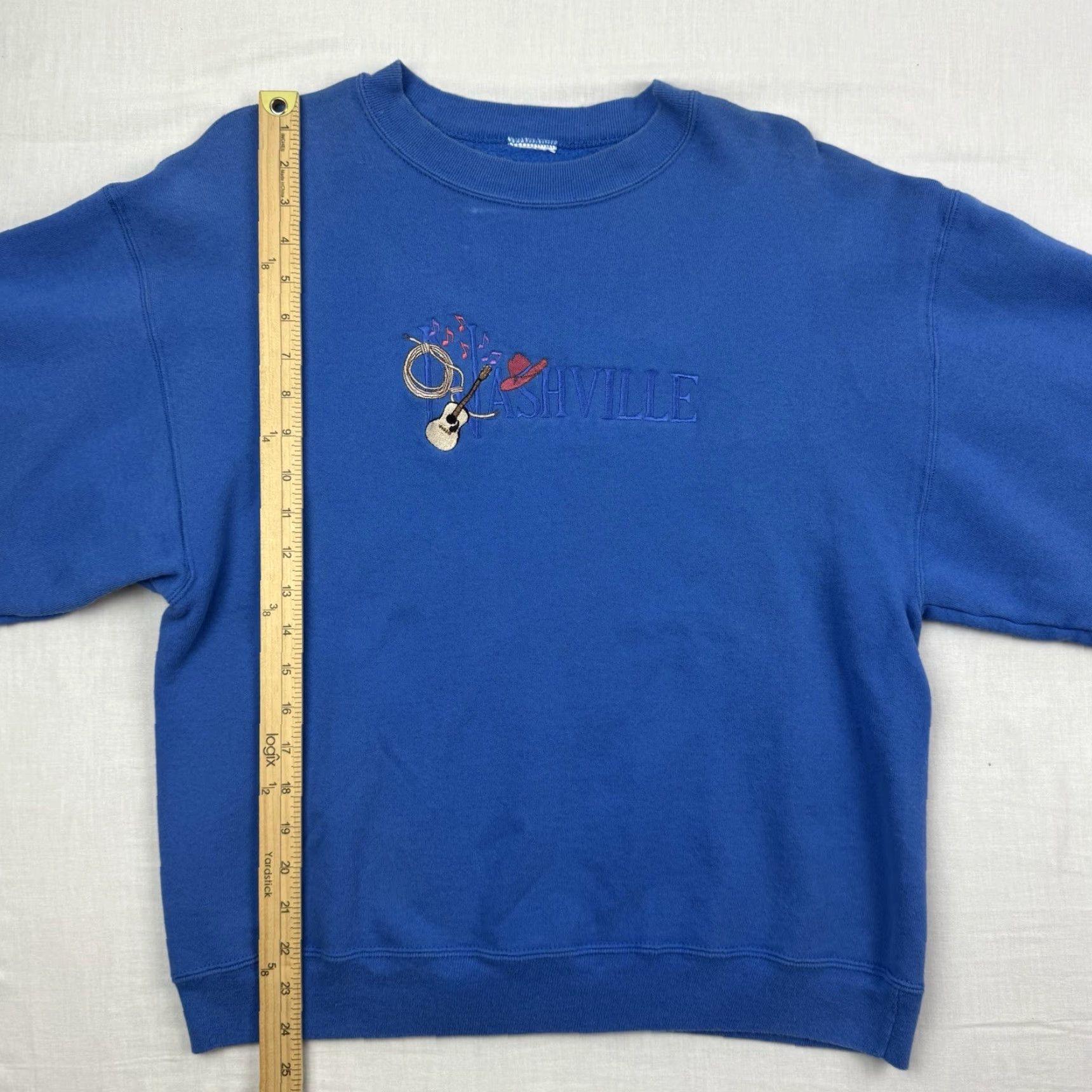 Vintage Vintage Nashville Sweatshirt Womens Large Country Music Guitar 90s Embroidery Size L / US 10 / IT 46 - 7 Thumbnail