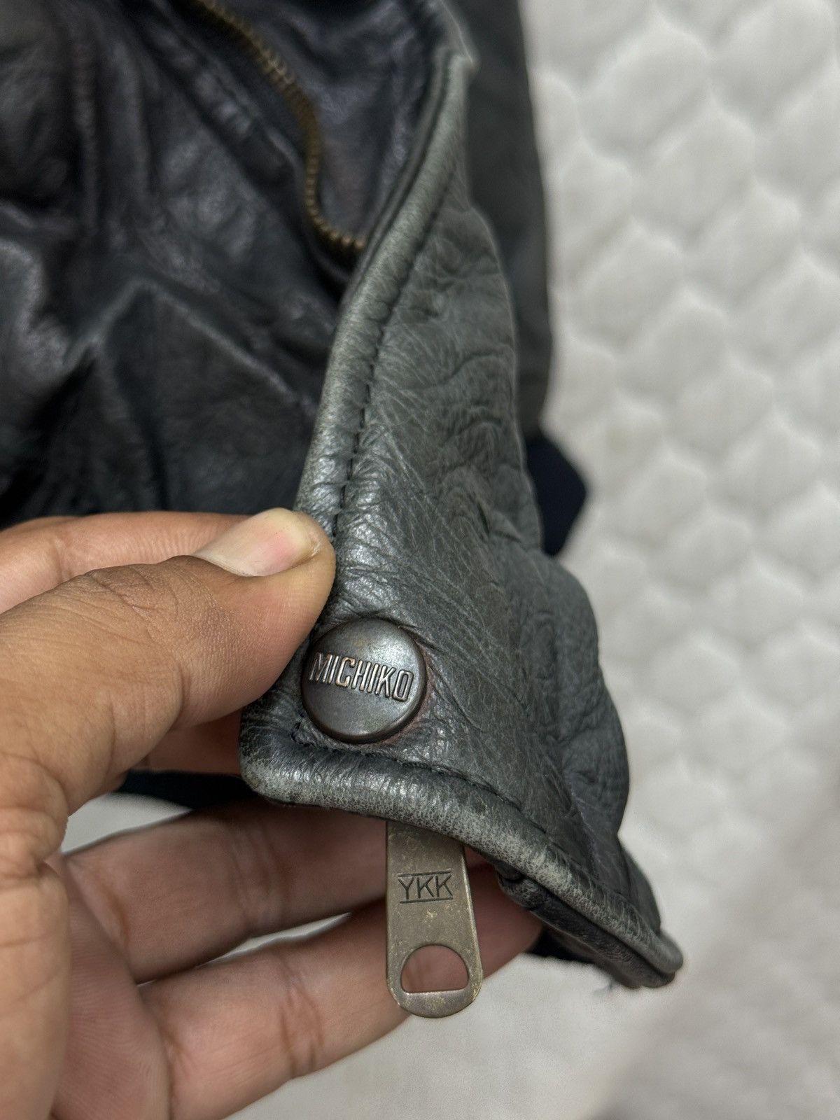 Michiko Koshino 🔥🔥🔥ARCHIVE VINTAGE MICHIKO KOSHINO BOMBER LEATHER JACKET Size US M / EU 48-50 / 2 - 11 Thumbnail