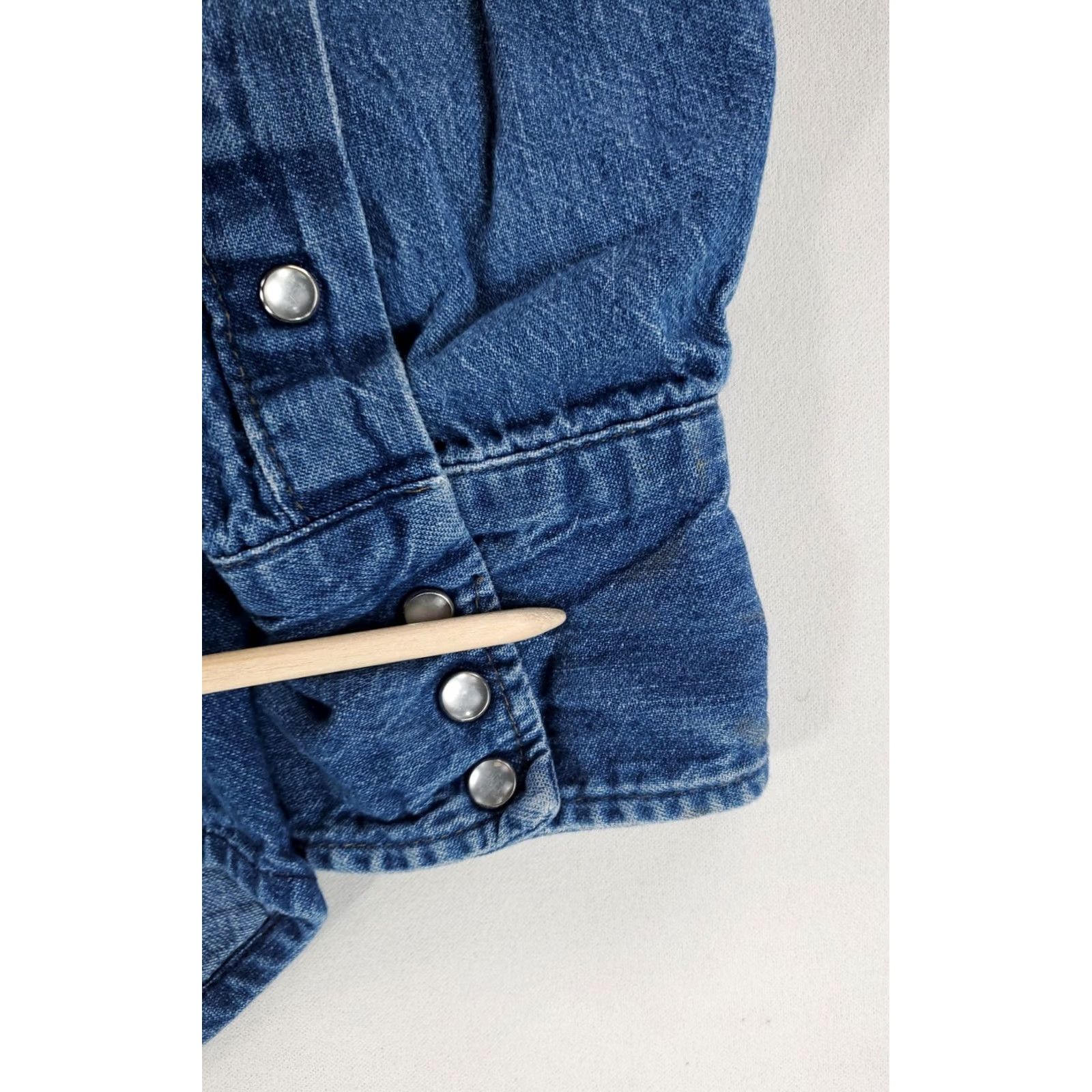 Sears Sears Roebucks VTG Pearl Snap Denim Shirt Mens Large Tall 16/16.5 Blue Long Sleeve Snap Shirt Size US L / EU 52-54 / 3 - 6 Thumbnail