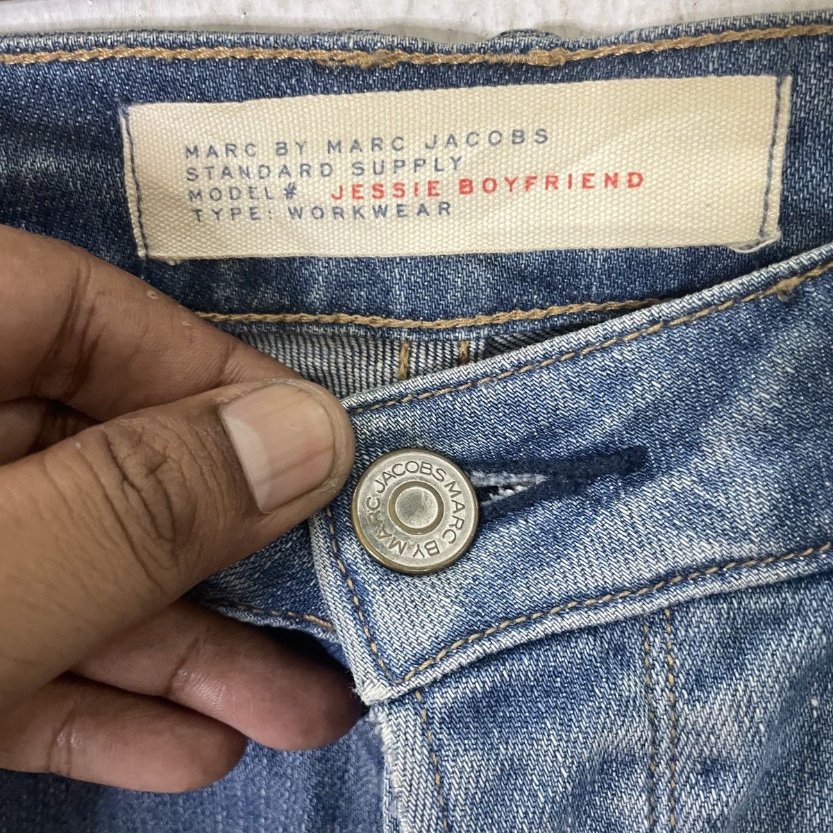 Marc by Marc Jacobs Vintage Marc By Marc Jacobs Distressed Denim Jeans Size US 32 / EU 48 - 5 Thumbnail
