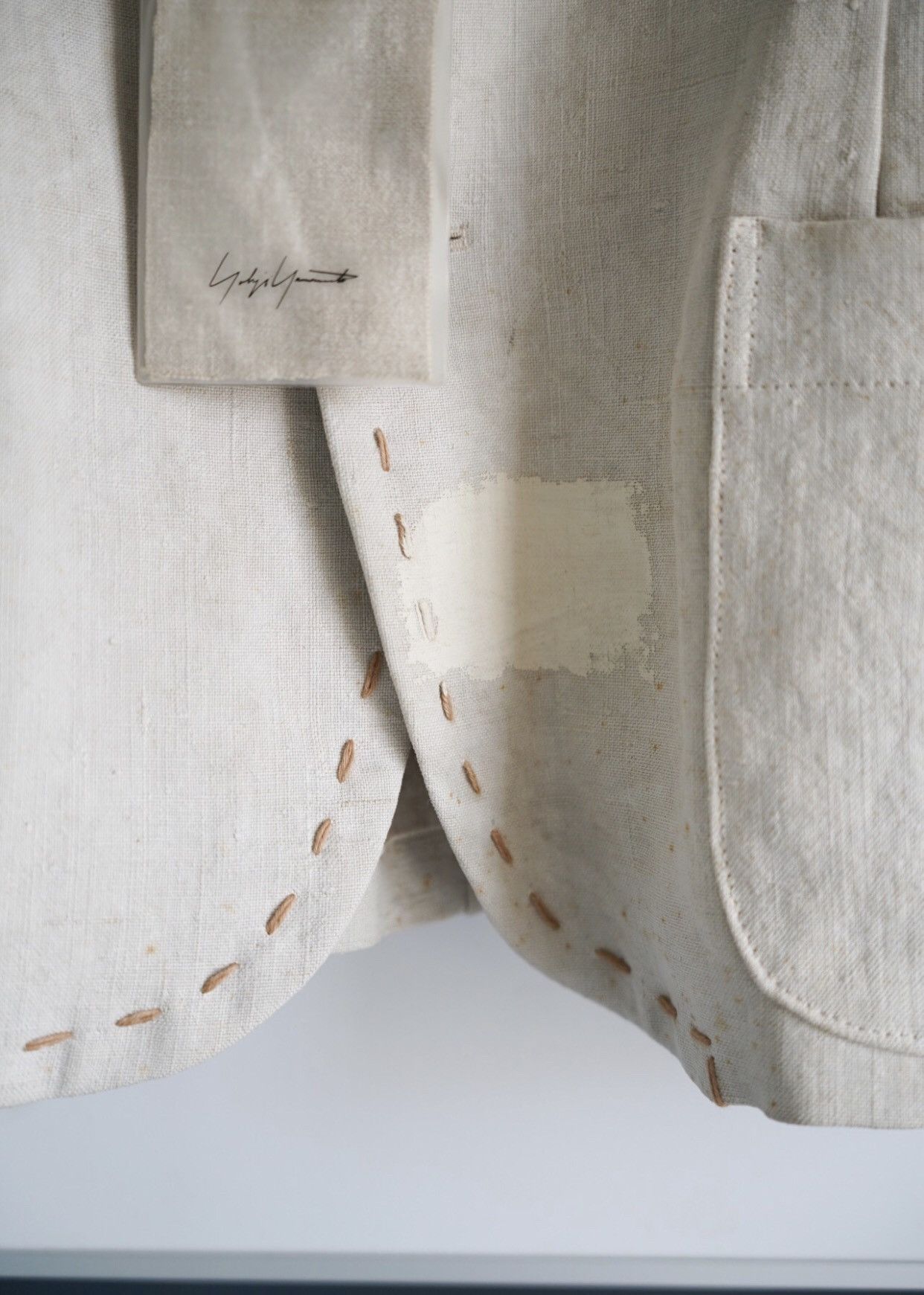 Yohji Yamamoto Yohji Yamamoto 05aw Silver Button Open Thread Sack Suit 2412 Size 42S - 5 Thumbnail