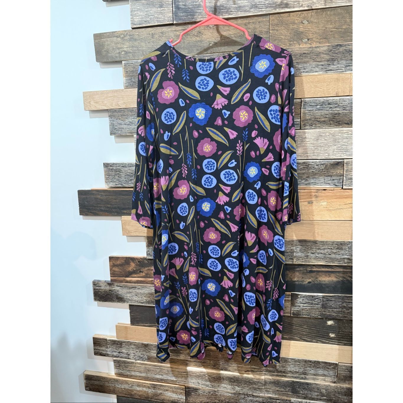 Guru Gudrun Sjödén Violette Floral Tunic Dress Boho Artsy Lagenlo Size L / US 10 / IT 46 - 3 Thumbnail