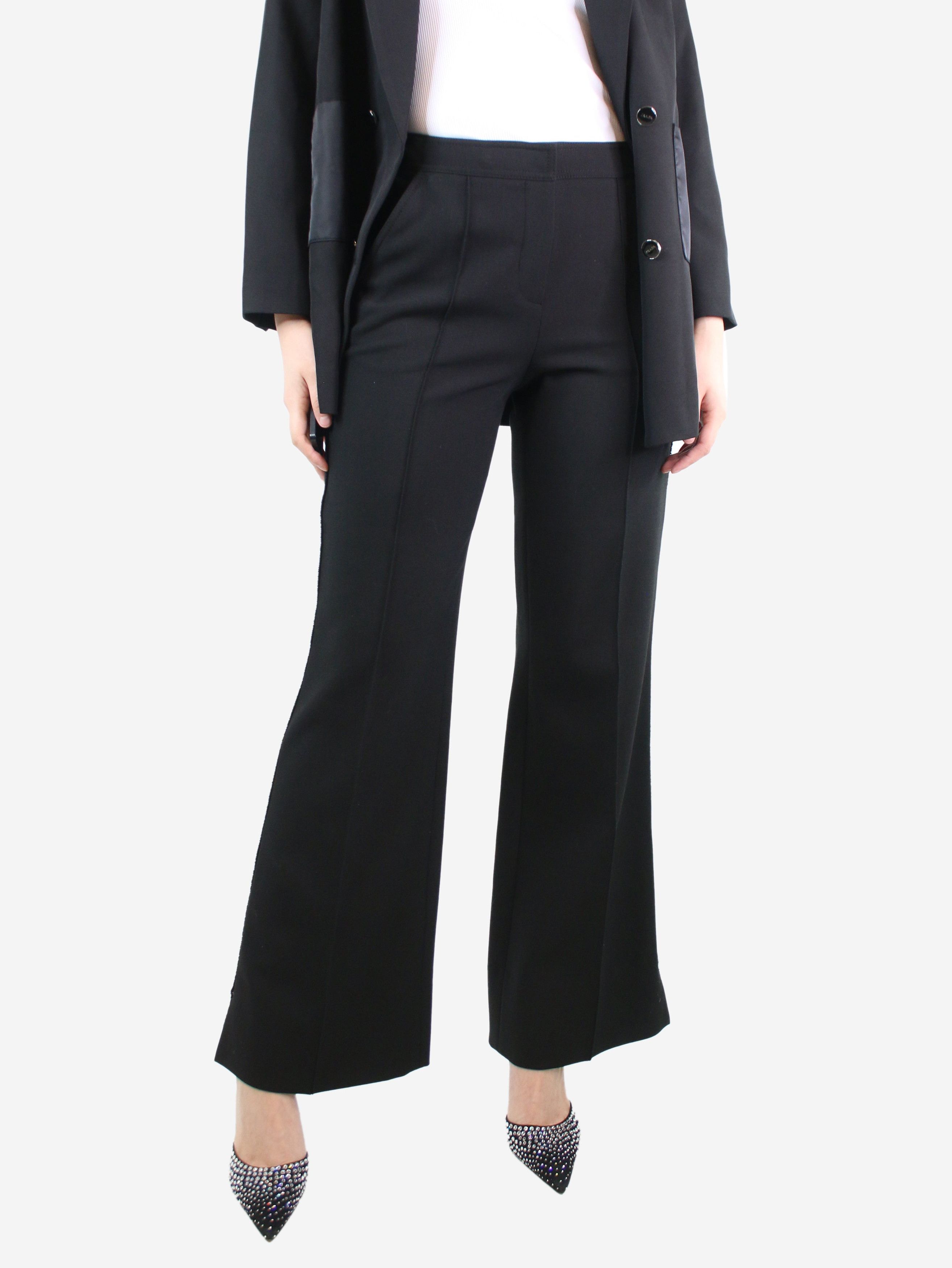 image of Me Em Black Straight-Leg Trousers - Size Uk 8, Women's
