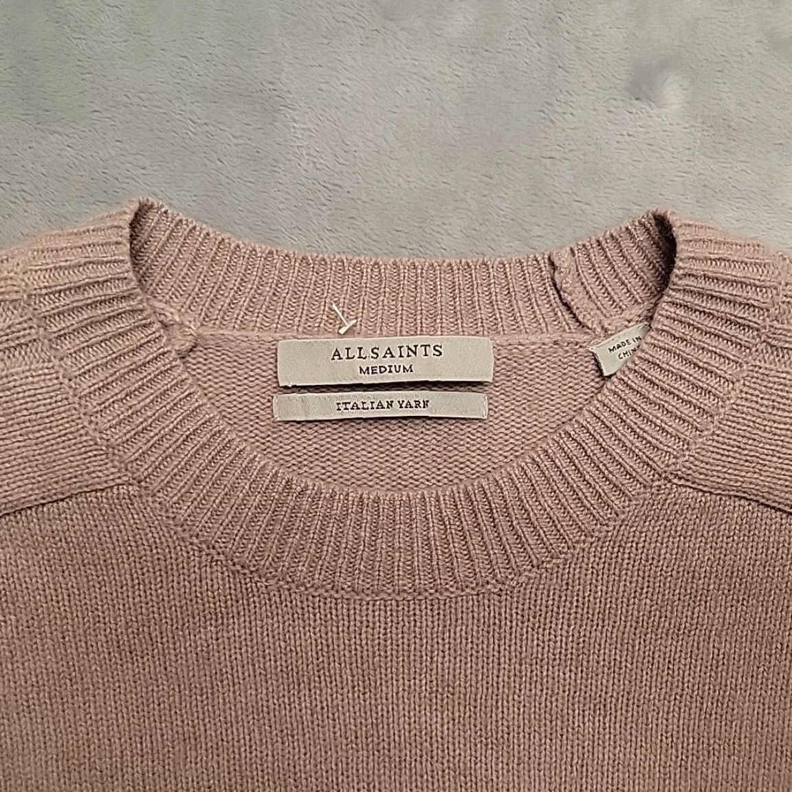 Allsaints AllSaints Sweater Womens M Pink Crew Neck Knit Wool Cashmere Casual Size M / US 6-8 / IT 42-44 - 3 Thumbnail