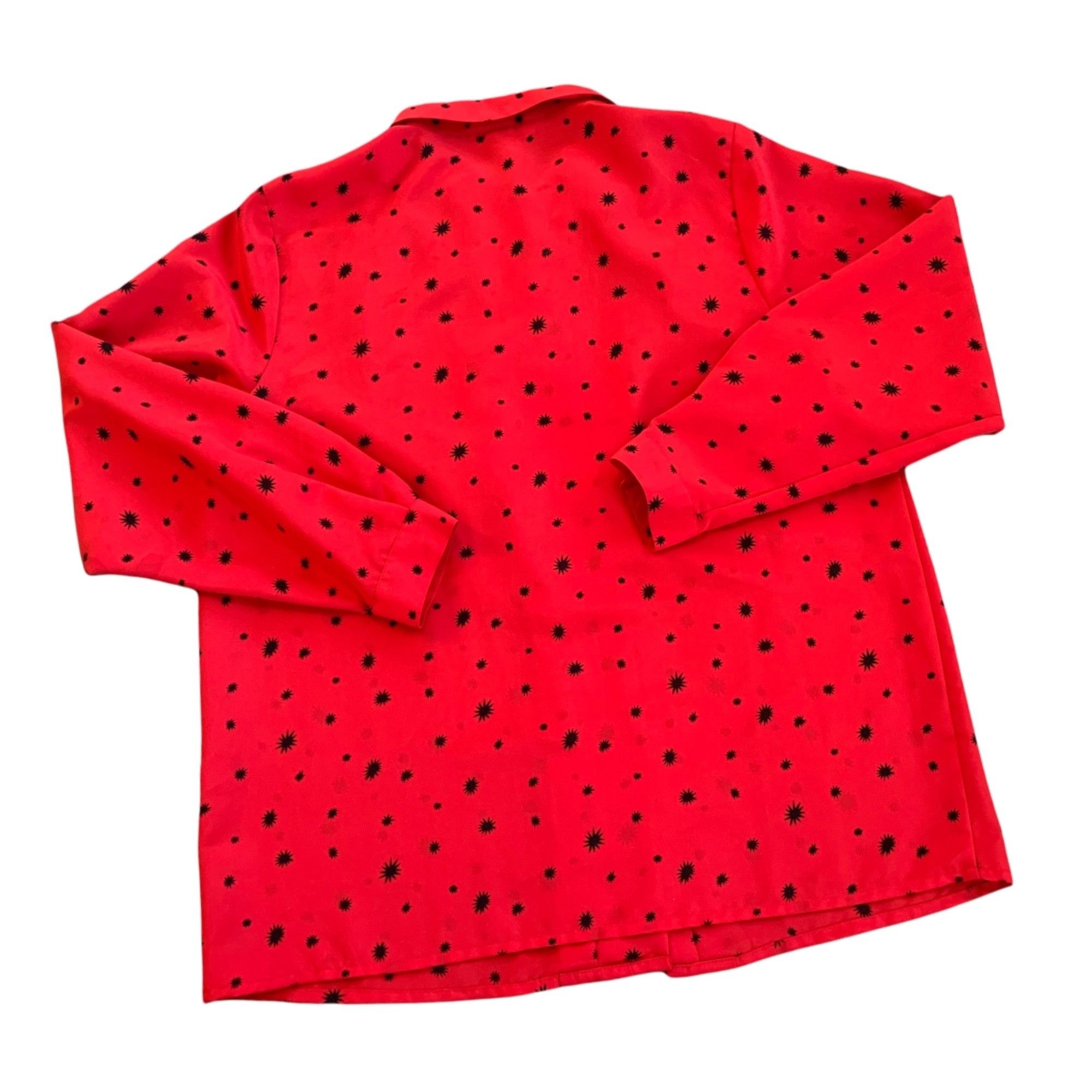 Vintage Vintage Atomic Print Rockabilly MCM Novelty Retro Blouse 12 Size XL / US 12-14 / IT 48-50 - 4 Thumbnail