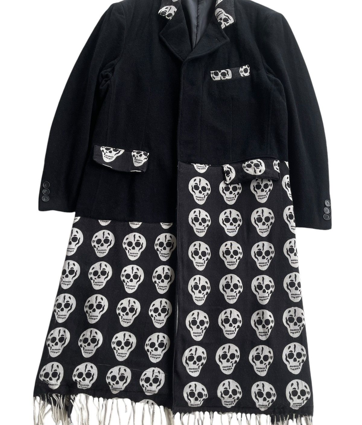 Japanese Brand Nicole St Gilles Skulls Patchwork Overcoat Size US L / EU 52-54 / 3 - 5 Thumbnail