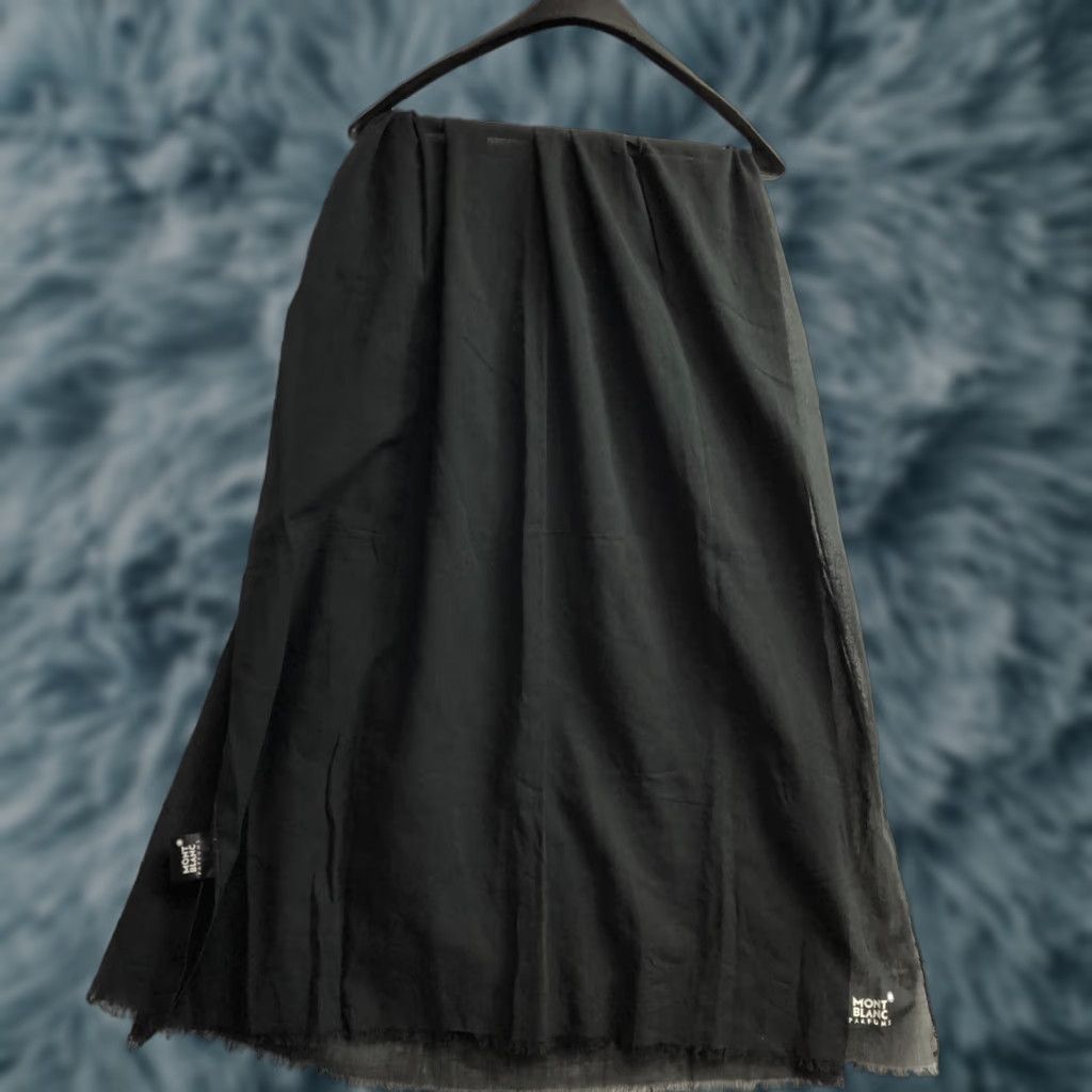 Montblanc Mont Blanc Shawl Wrap 100% Cotton Black Womens One Size Fits All Size ONE SIZE - 1 Thumbnail