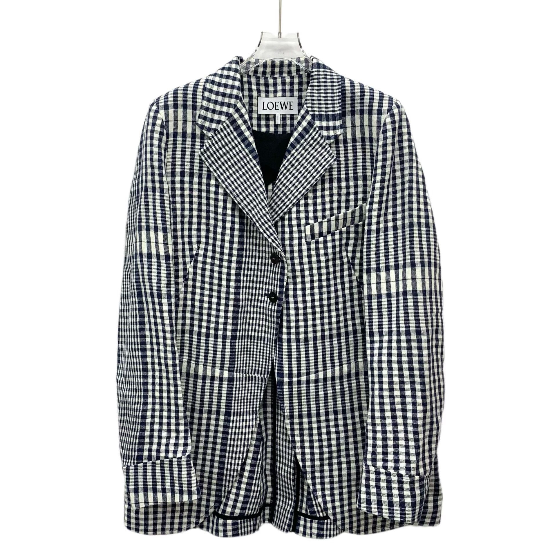 Loewe Loewe Linen Plaid Gray Jacket L Women Size L / US 10 / IT 46 - 1 Thumbnail