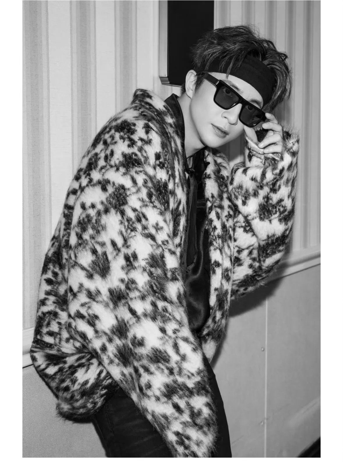 Saint Laurent Paris SLP 22SS Batwing Printed Mohair-Wool Unisex Jacket Size US XS / EU 42 / 0 - 8 Thumbnail