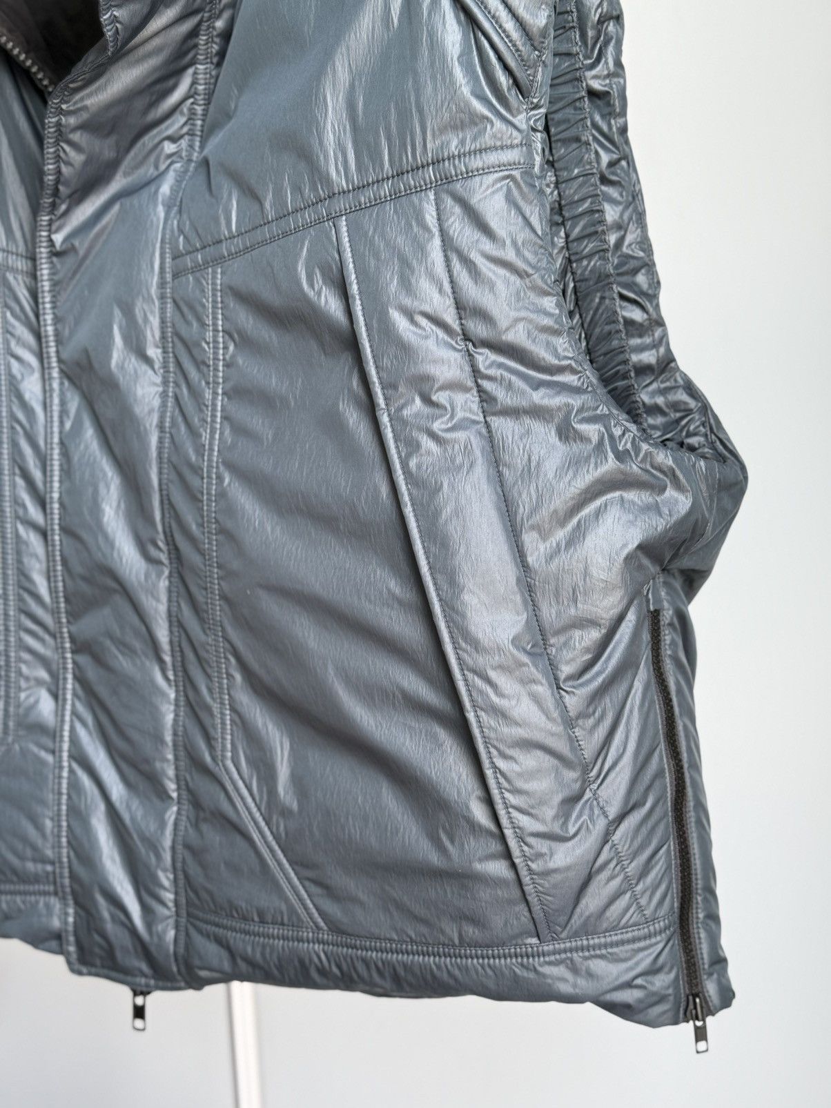 Juun.J Juun.J Technical Padded Hooded Vest Green Nylon Avant Garde Size US M / EU 48-50 / 2 - 8 Thumbnail