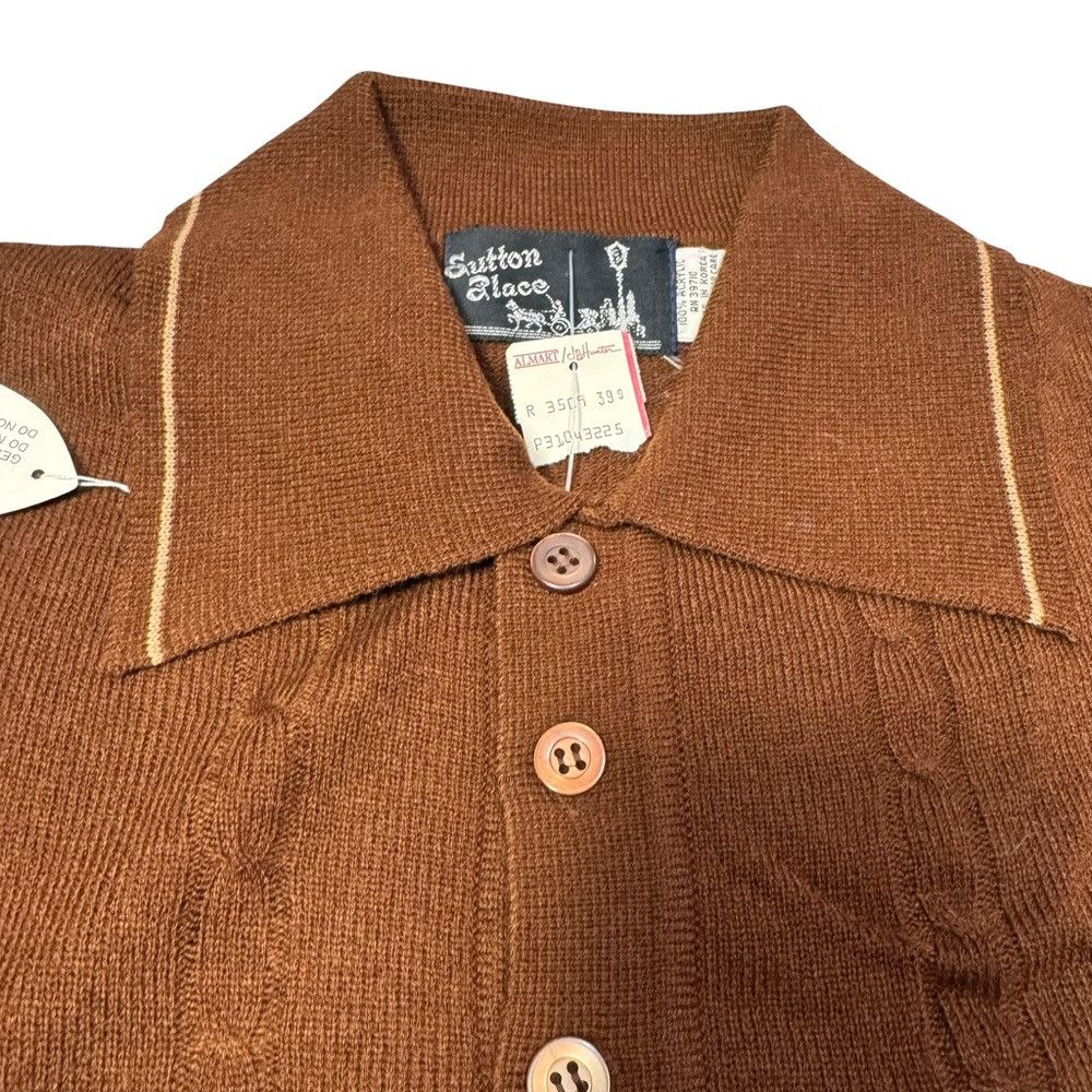 Other NWT New Vintage Sutton Place Brown Polo Sweater Size L Size US L / EU 52-54 / 3 - 5 Thumbnail