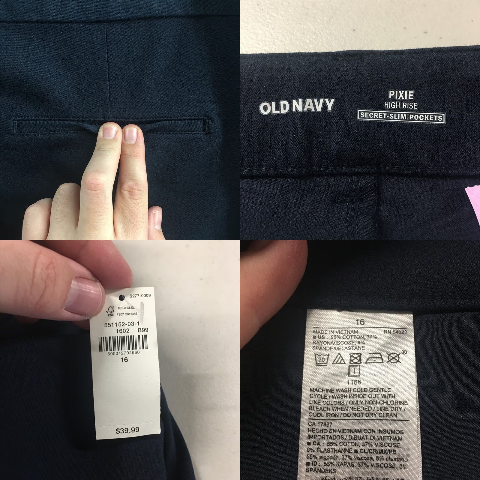 Old Navy Old Navy Dress Pants Womens 16 Blue High Rise Tapered Zip New Dress Pants Women 16 Blue High Rise Tapered Size 38" / US 16 / IT 52 - 10 Thumbnail