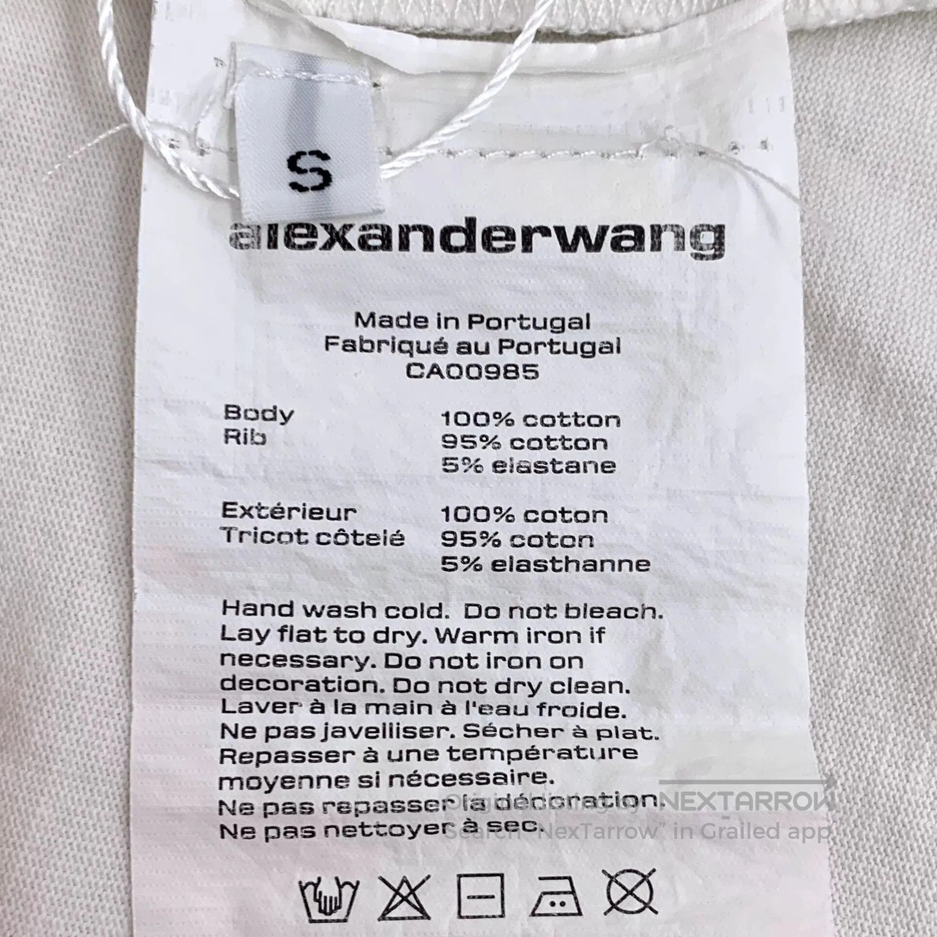 Alexander Wang Alexander Wang Letter Chain Cotton T-Shirt. Size S / US 4 / IT 40 - 6 Thumbnail