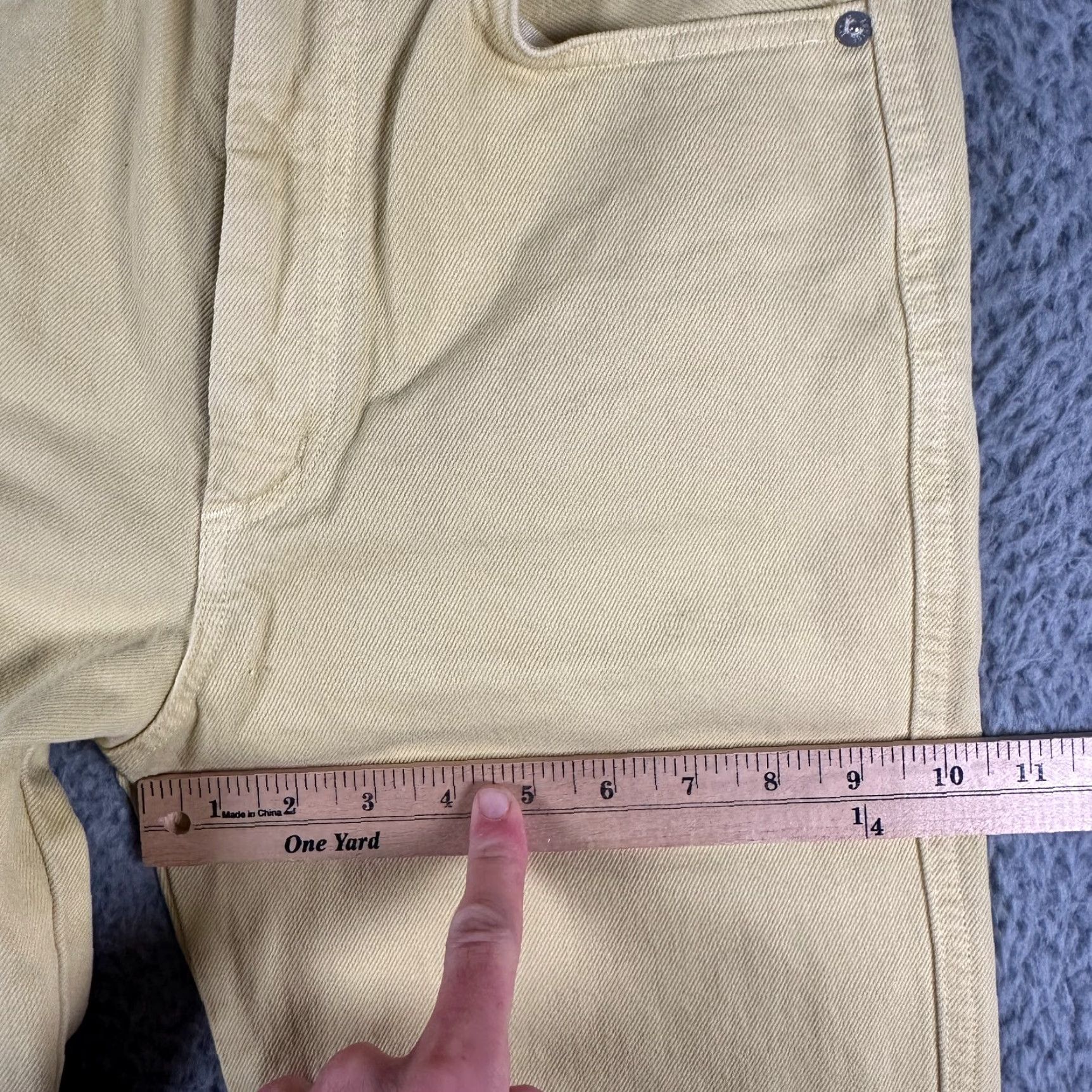 Agolde Agolde Jeans Women's 26 Yellow Pinch Waist High Rise Straight Leg Made in USA Womens Size 26" / US 2 / IT 38 - 7 Thumbnail