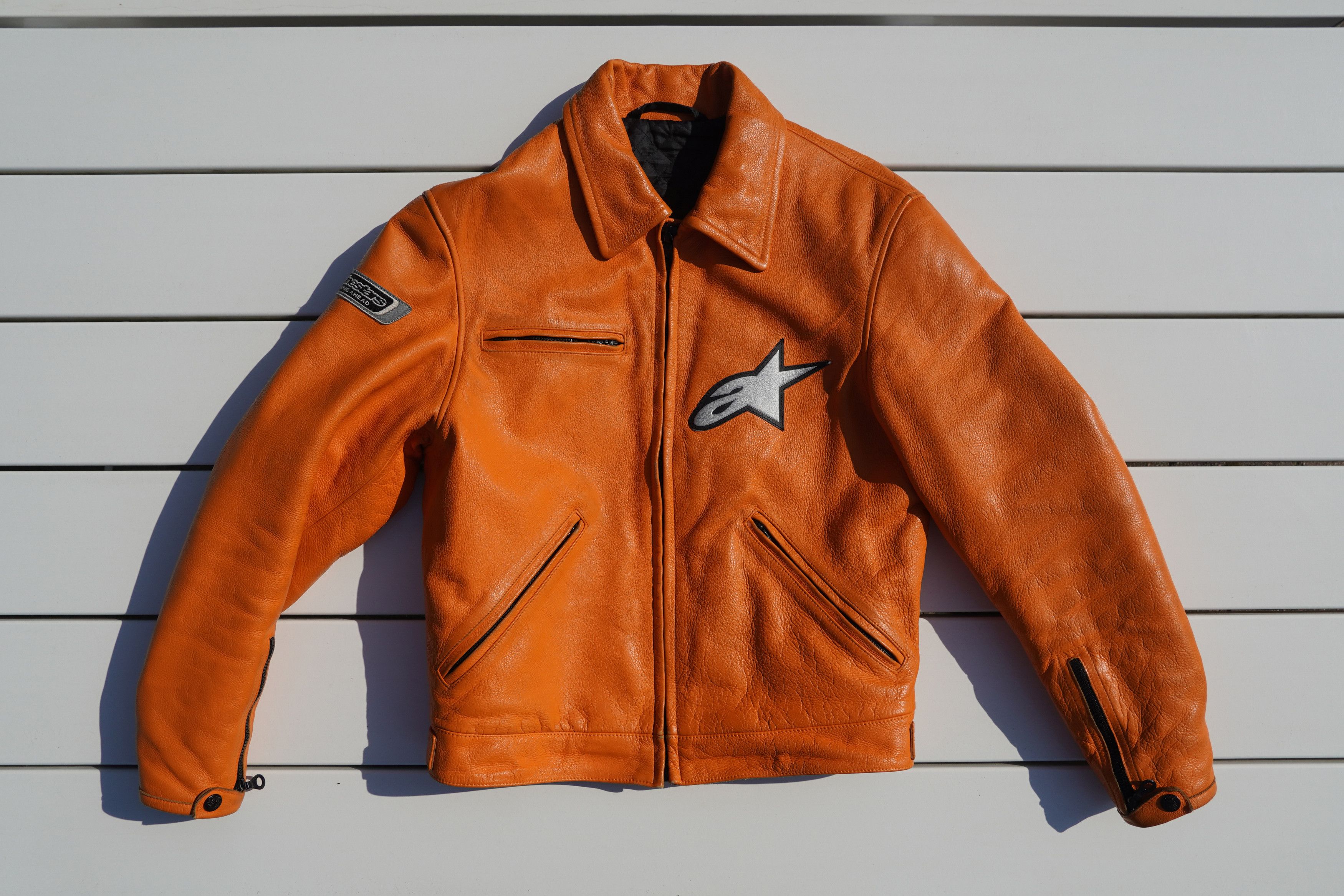 Vintage Alpinestars Orange Racing Jacket Size US M / EU 48-50 / 2 - 4 Thumbnail