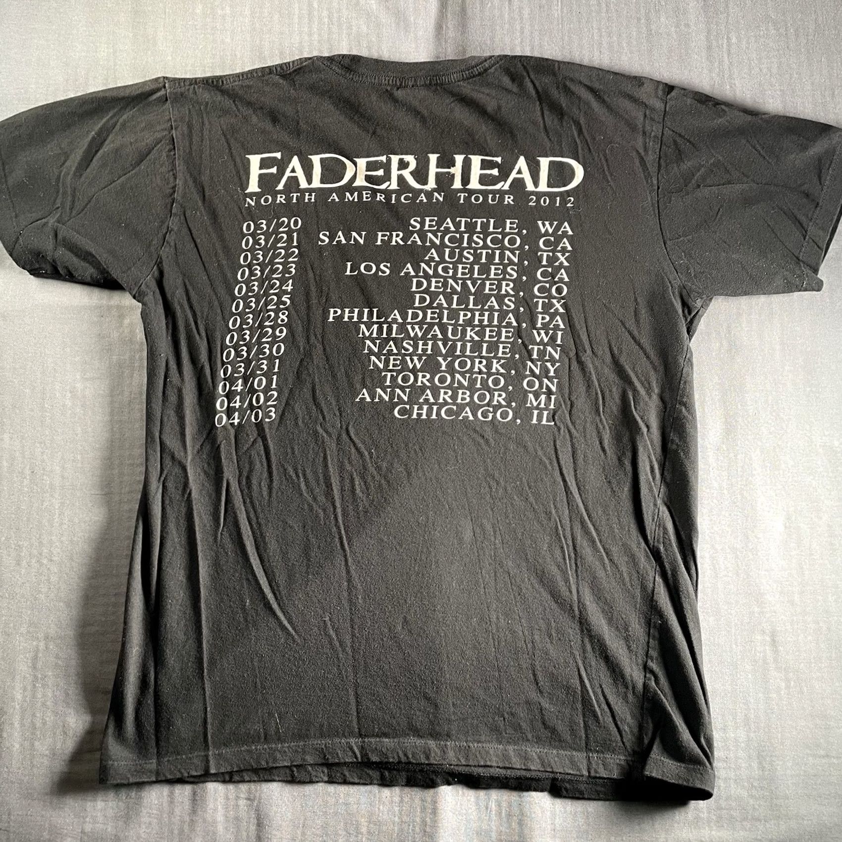 Vintage Faderhead Shirt Men L EDM Music Sam Nordmann 2012 Germany Black T-Shirt Mens Size US L / EU 52-54 / 3 - 7 Thumbnail