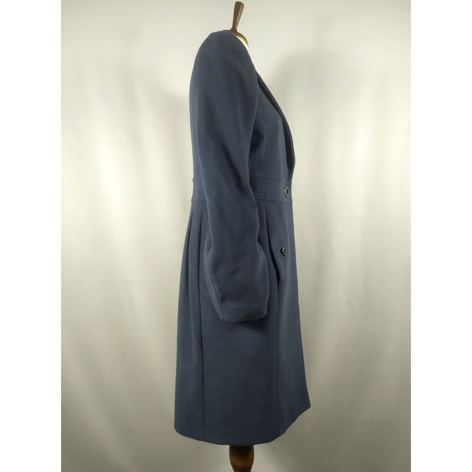 Just Cavalli Just Cavalli Coat Size 46 Blue Wool Cashmere Size L / US 10 / IT 46 - 3 Thumbnail