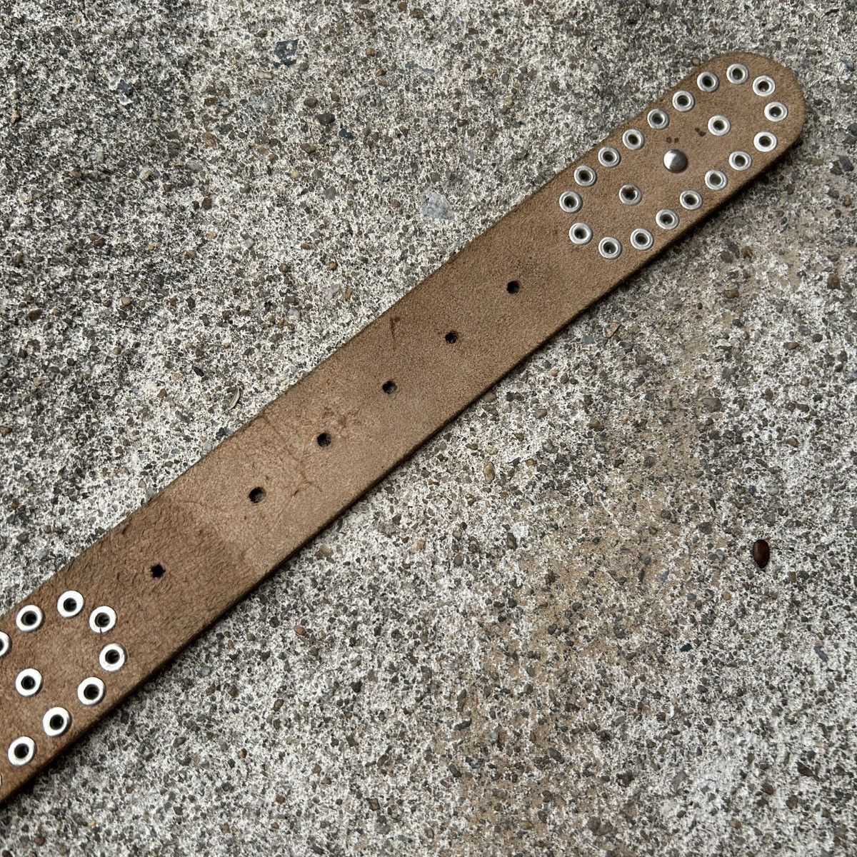 Vintage Vintage studded leather belt white (Kapital Style) Size ONE SIZE - 14 Thumbnail