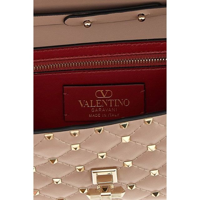 Valentino VALENTINO GARAVANI Rockstud Spike $2290 Poudre Leather Cross Size ONE SIZE - 4 Thumbnail