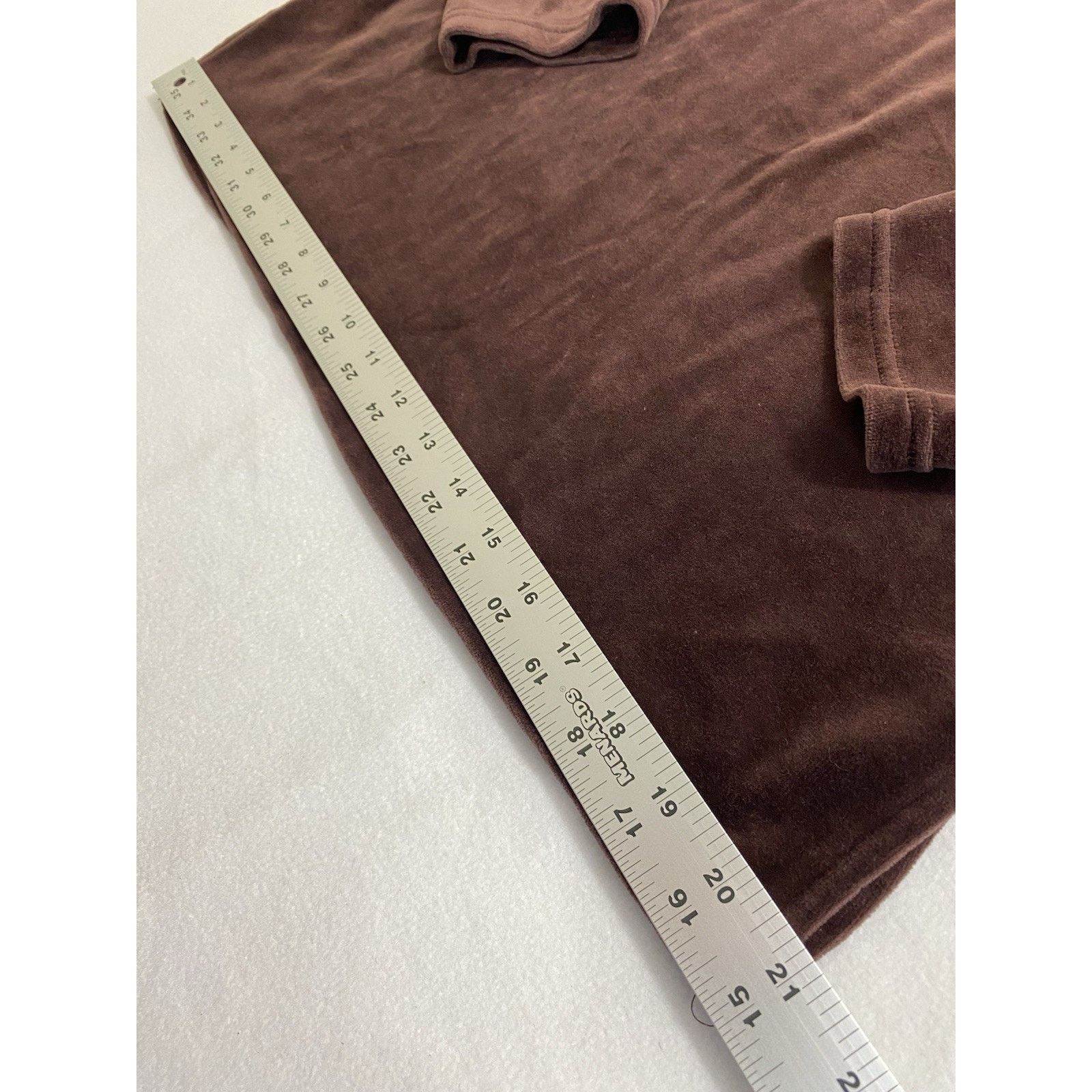 Basic Editions Vintage Womens Medium Dark Brown Velour Tracksuit Set Y2K Size 27" / US 4 / IT 40 - 7 Thumbnail