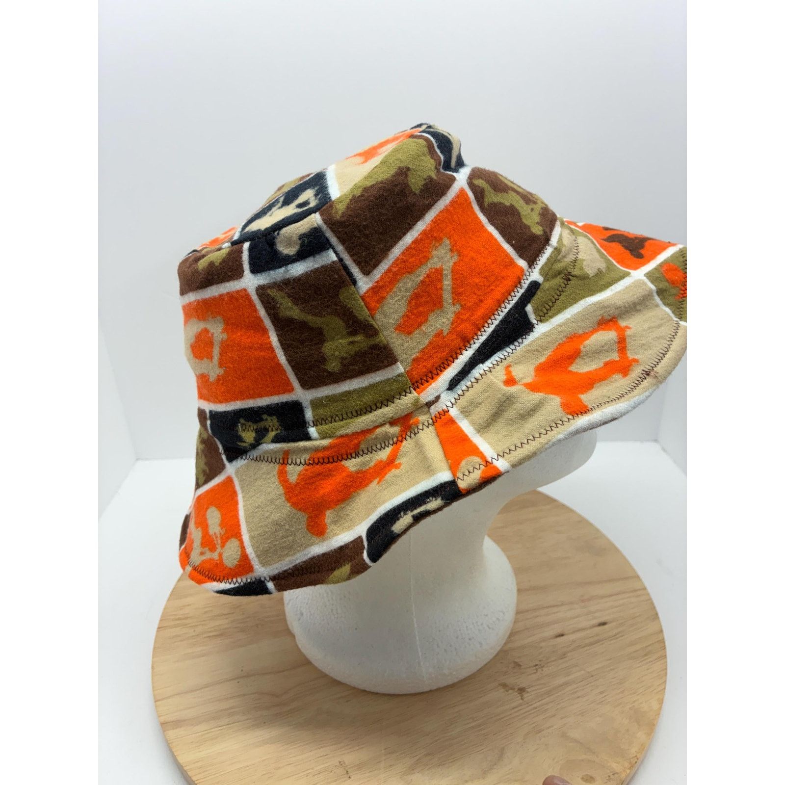Other Upcycled Skater Patchwork Print Bucket Hat – Small – Felt Size ONE SIZE - 8 Thumbnail