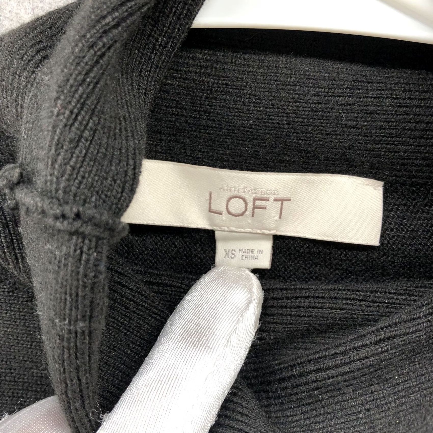 Loft VINTAGE Loft Tunic Turtleneck Sweater Womens XS Tight Knit Stretch Pullover Size XS / US 0-2 / IT 36-38 - 3 Thumbnail