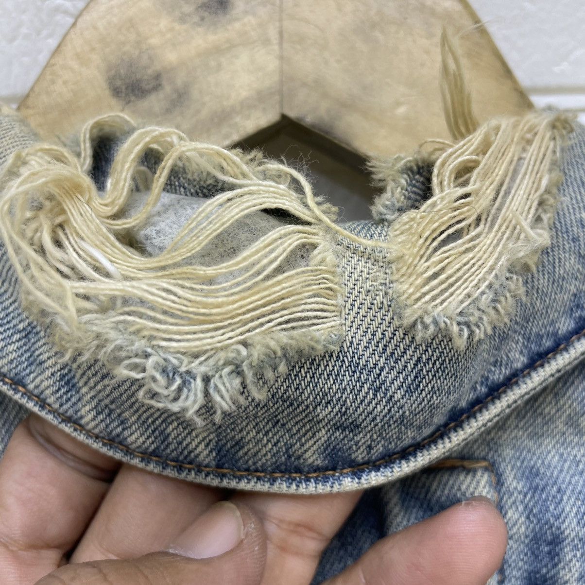 HOLLYWOOD RANCH MARKET × Vintage Vintage Distressed Sportwear Long Wearing Denim Trucker Size US M / EU 48-50 / 2 - 13 Thumbnail