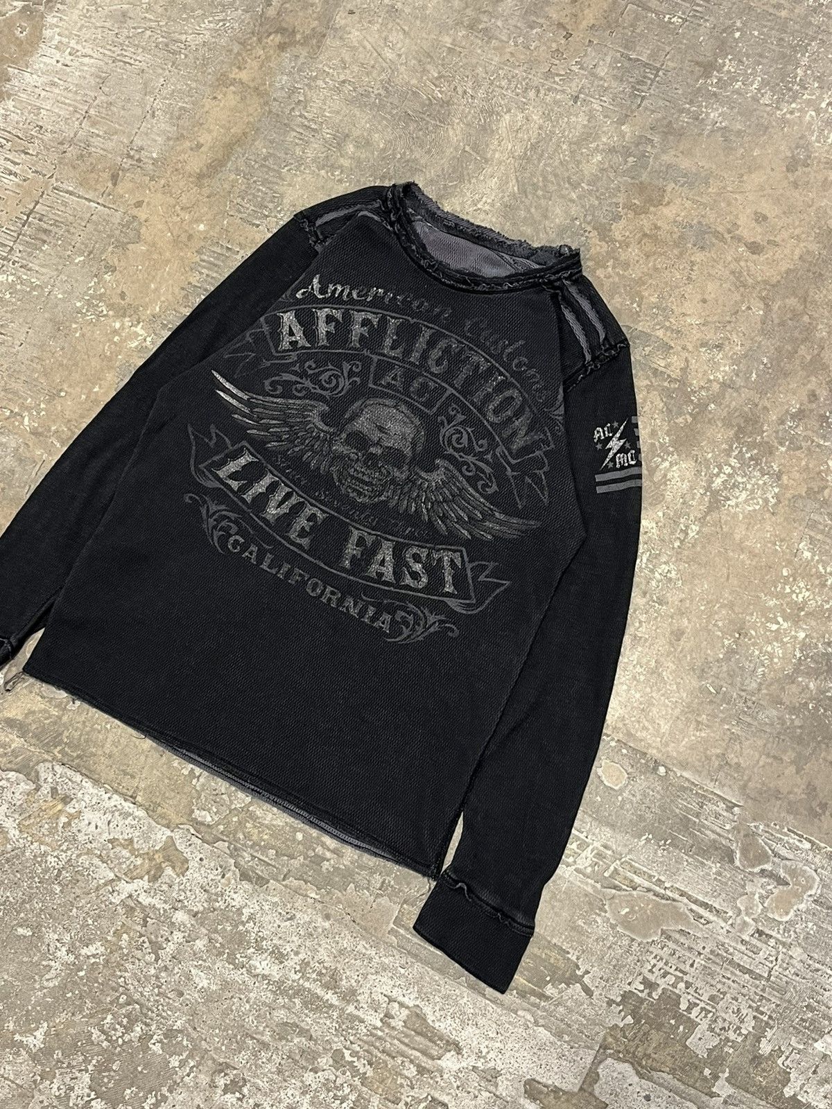 Affliction Affliction thermal long-sleeve grunge y2k opium cybery2k Size US L / EU 52-54 / 3 - 4 Thumbnail