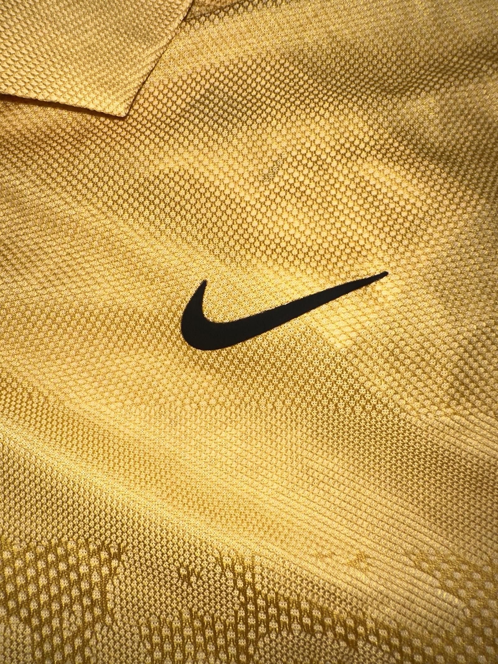 Nike Nike Men's Dri-FIT ADV Tiger Woods Golf Yellow Polo Size US L / EU 52-54 / 3 - 2 Thumbnail