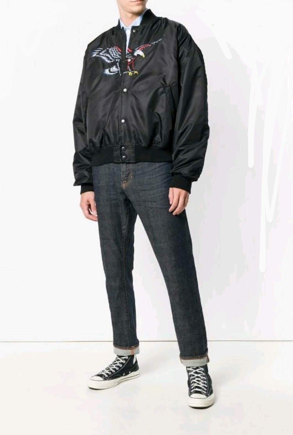 SSS World Corp Embroidered Eagle Bomber Jacket Size US M / EU 48-50 / 2 - 9 Thumbnail