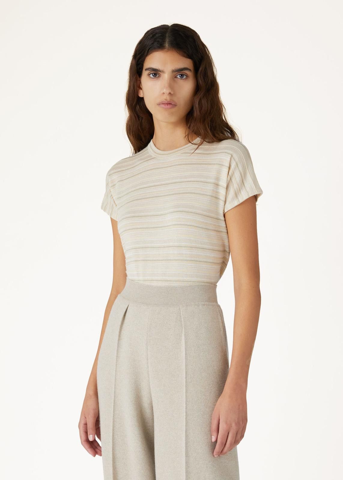 Loro Piana o1srvl11e0125 FAN6224 Mogami Short Sleeve Sweater Size M / US 6-8 / IT 42-44 - 7 Thumbnail