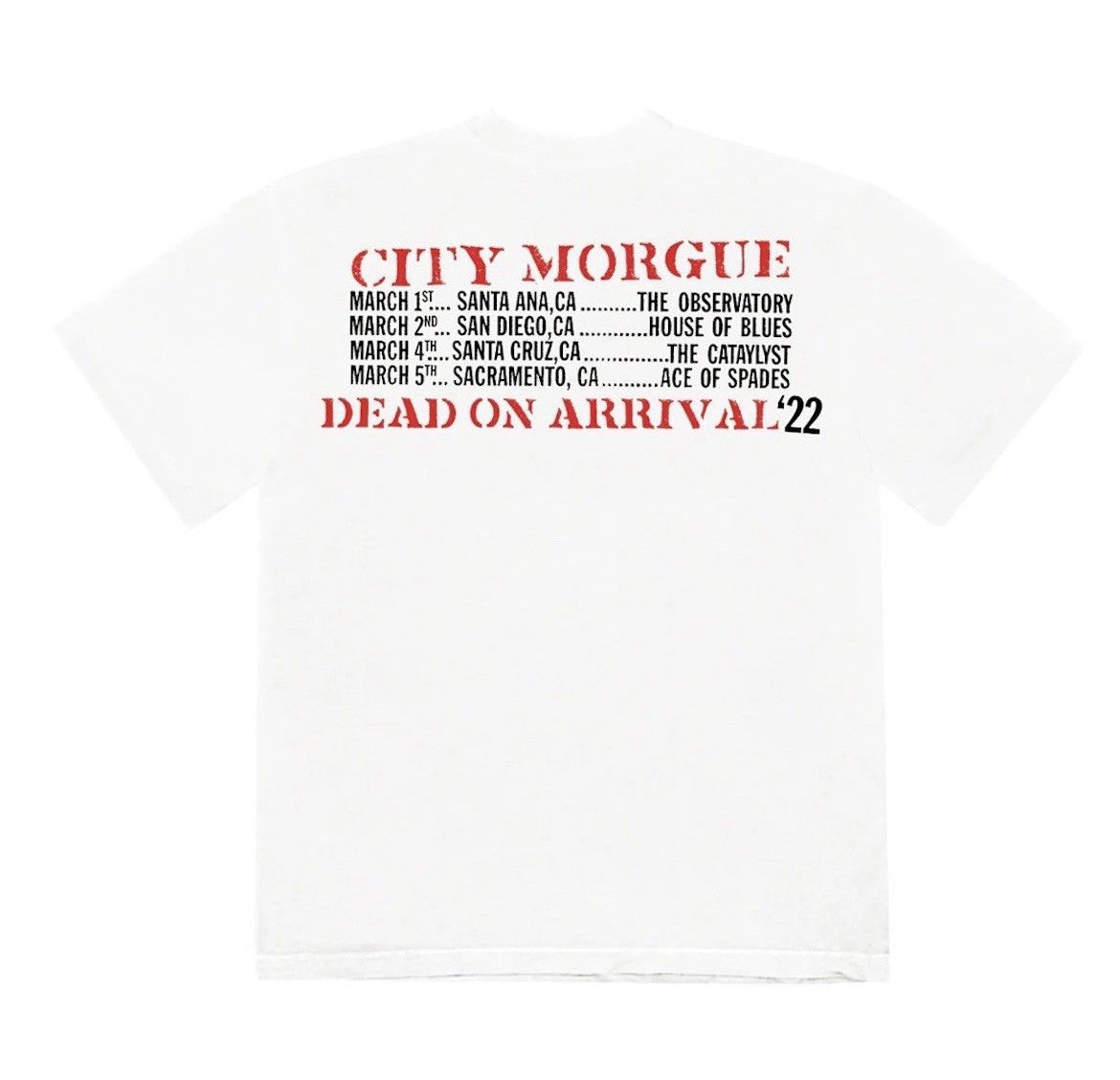 City Morgue × G59 Records × Missing Since Thursday CITY MORGUE DEAD ON ARRIVAL TOUR MISSILE TEE Size US L / EU 52-54 / 3 - 2 Thumbnail