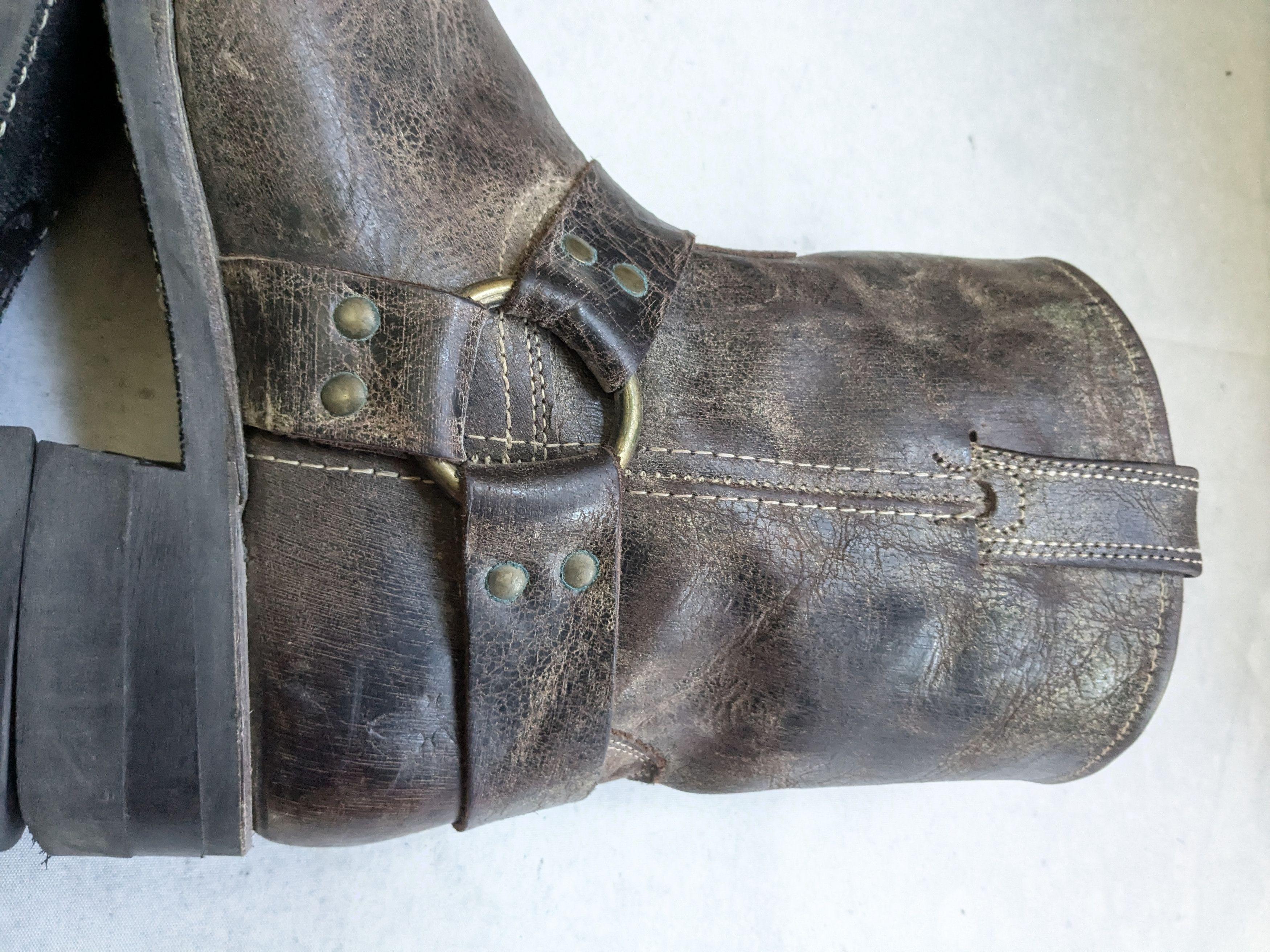 Frye Frye Harness Boots Brown Leather 11 M Leather Buckle Size US 11 / EU 44 - 13 Thumbnail