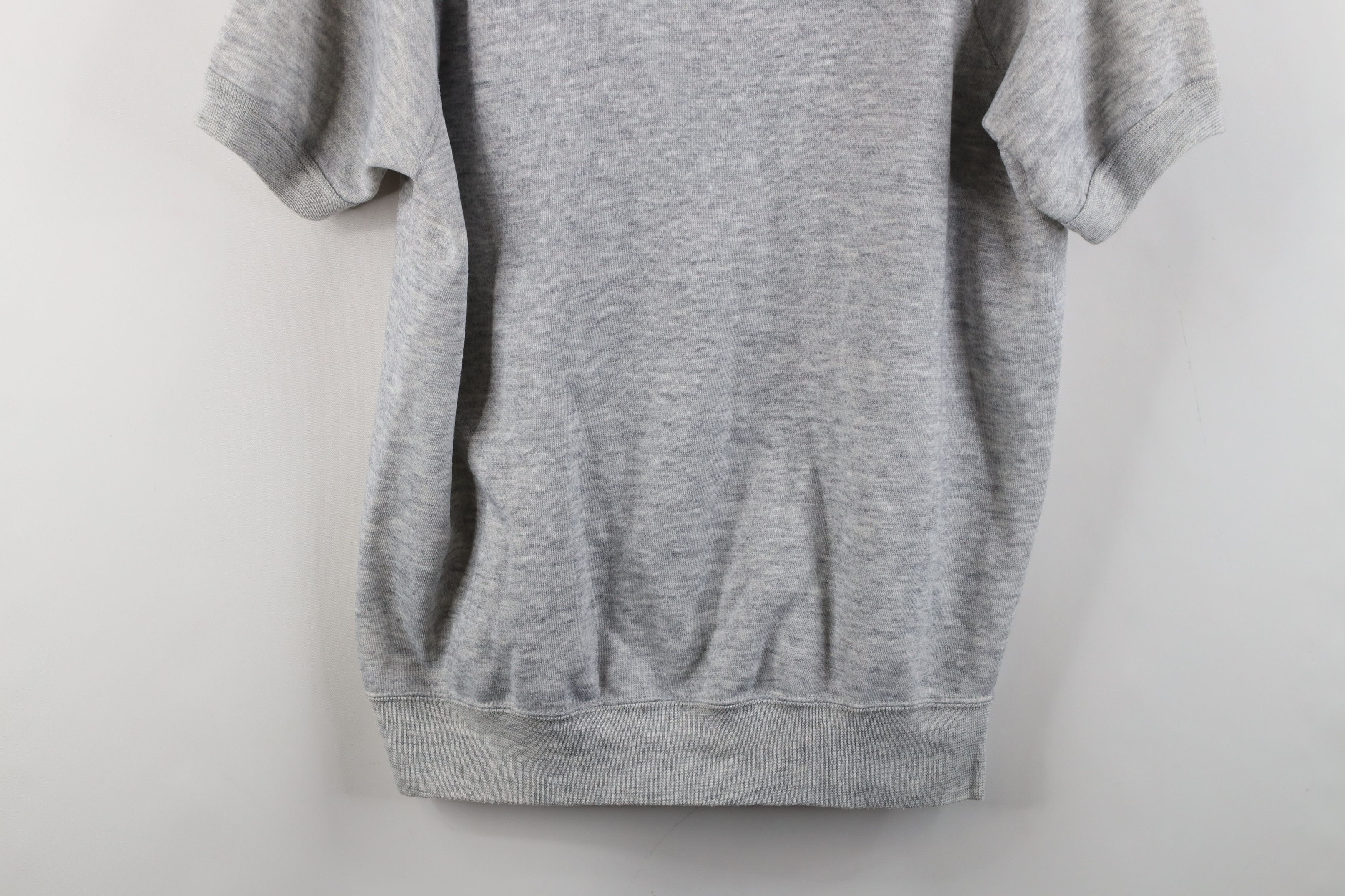 Vintage Vintage 70s Streetwear Short Sleeve Sweatshirt Heather Gray Size US XL / EU 56 / 4 - 3 Thumbnail