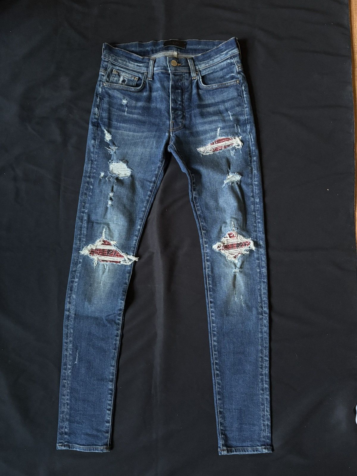 定価【17万】amiri mx1 red bandana size30 正規品 Amiri Amiri red bandana patch mx1 jeans | Grailed