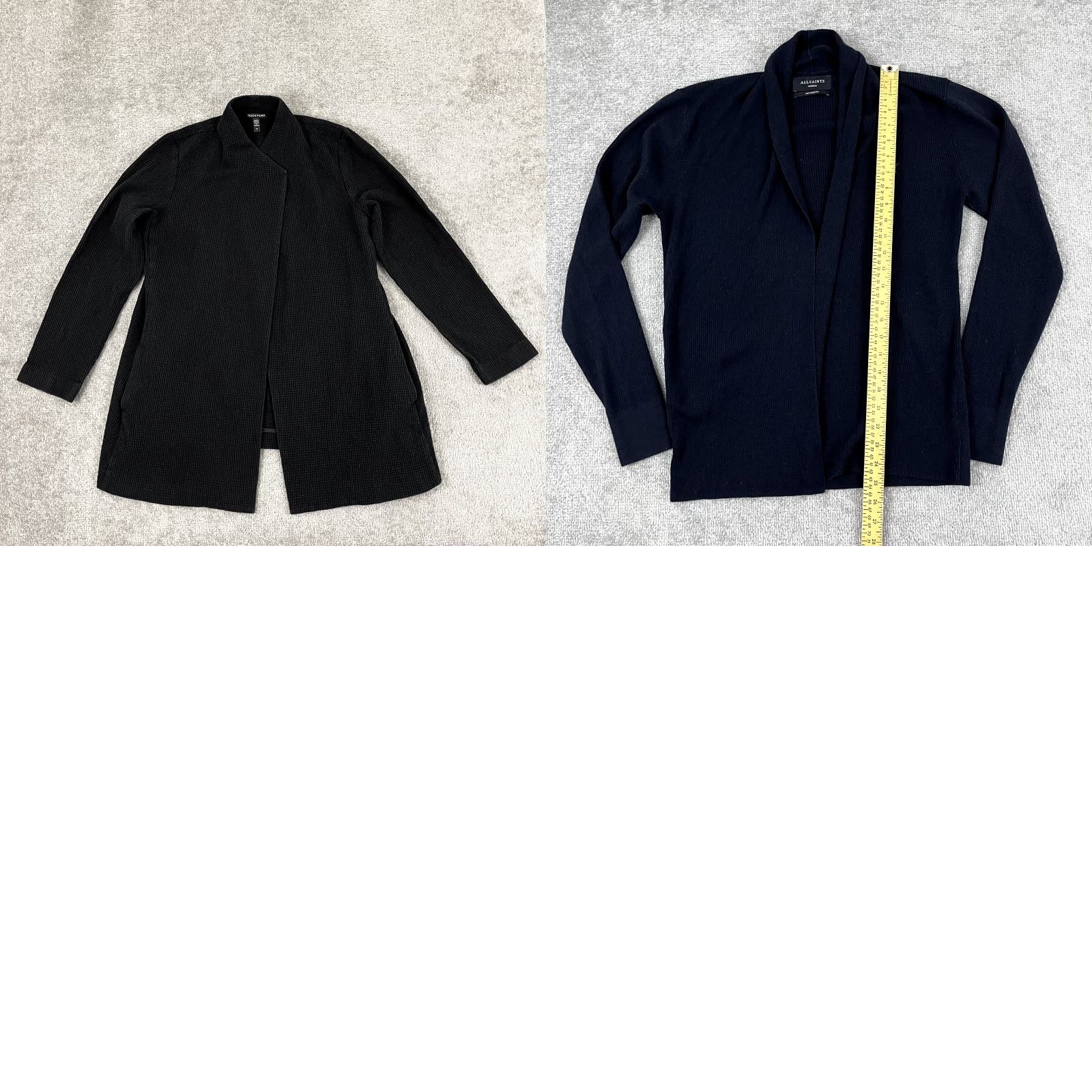 Allsaints ALLSAINTS Sweater Womens Medium Navy Blue Merino Wool Open Cardigan Pullover Size M / US 6-8 / IT 42-44 - 8 Thumbnail