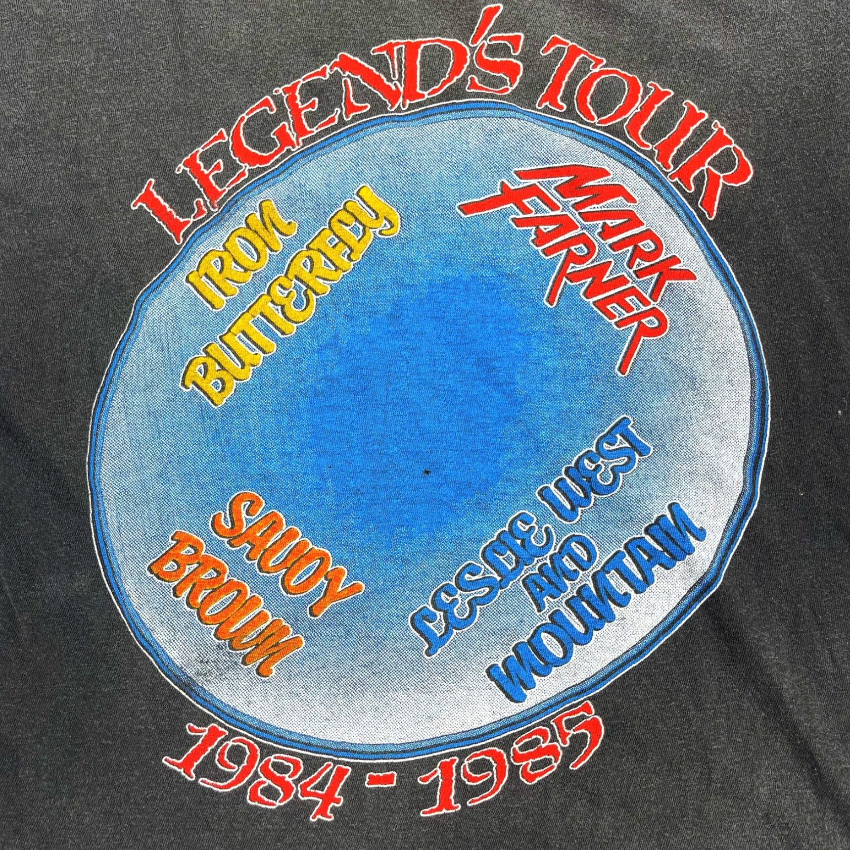 Vintage VINTAGE Iron Butterfly Legends Tour 1984 Thin Single Stitch T Shirt Men’s M Black Rock 1980s Mens Size US M / EU 48-50 / 2 - 2 Thumbnail