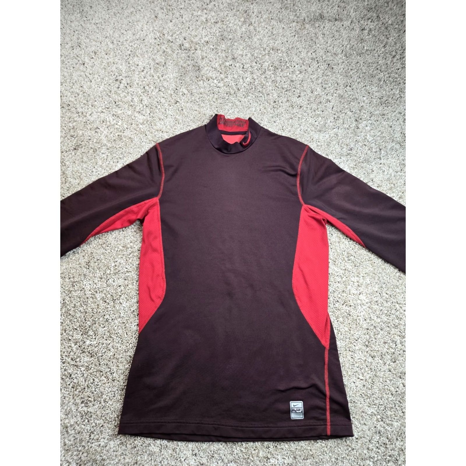 Nike Nike Pro Combat Hyperwarm Shirt Mens M Red Fitted Dri Fit Thermal Crew Neck Pullover Long Sleeve Athletic Running & Gym Nike Dri-Fit Pro Combat 90s Size US M / EU 48-50 / 2 - 5 Thumbnail