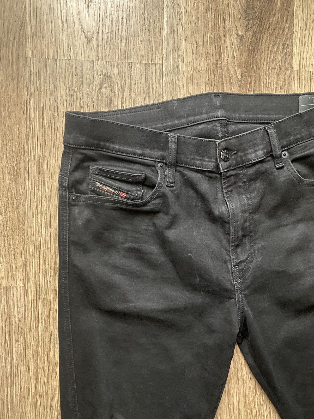 Diesel × Diesel Black Gold × Vintage Vintage Diesel Big Logo Y2K Black Denim Jeans Size US 34 / EU 50 - 4 Thumbnail