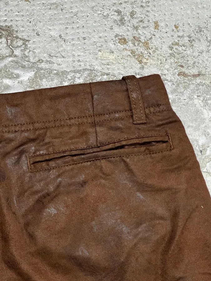 Emporio Armani 1990s Emporio Armani Brown Irregular Leather Large Pants Size US 32 / EU 48 - 8 Thumbnail