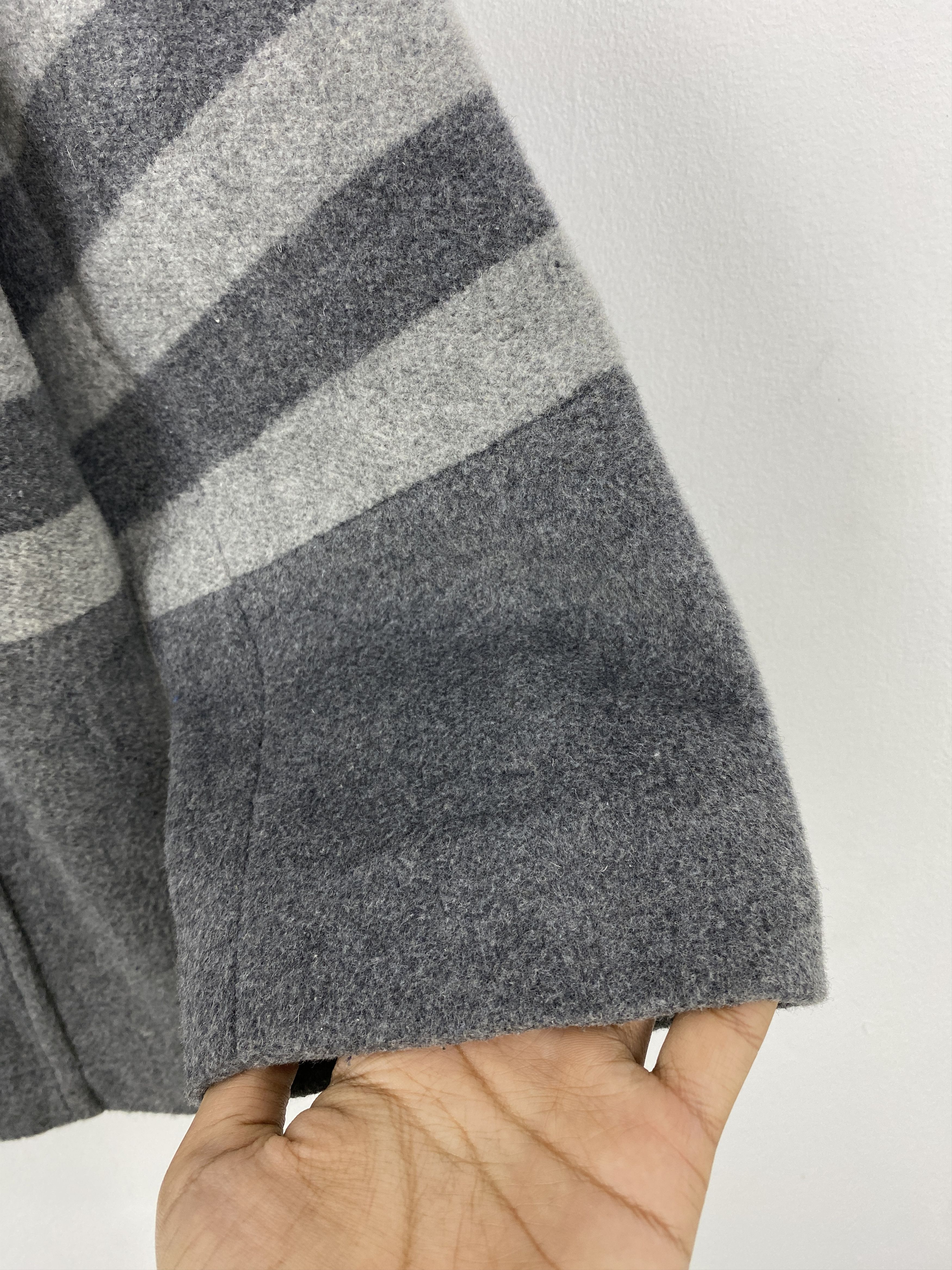 Japanese Brand Vintage Niko And ... Bold Stripes Hooded Wool Jacket JA0113 Size US XL / EU 56 / 4 - 11 Thumbnail