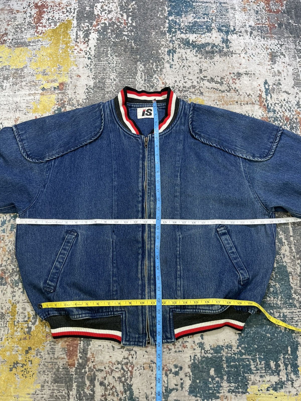 Issey Miyake Vtg 80s Issey Miyake 84,85 AW Collection Denim Bombers Size US L / EU 52-54 / 3 - 17 Thumbnail
