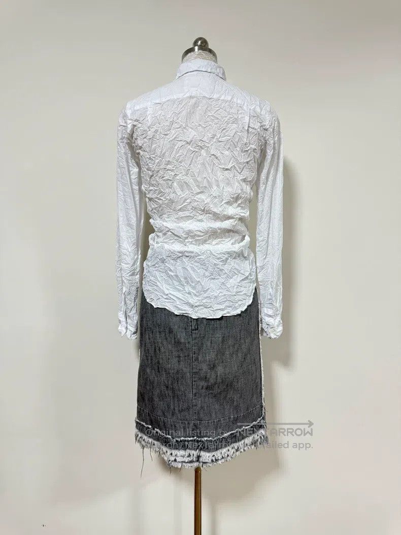 Junya Watanabe Junya Watanabe White Pleated Origami Texture Point Collar Size S / US 4 / IT 40 - 6 Thumbnail