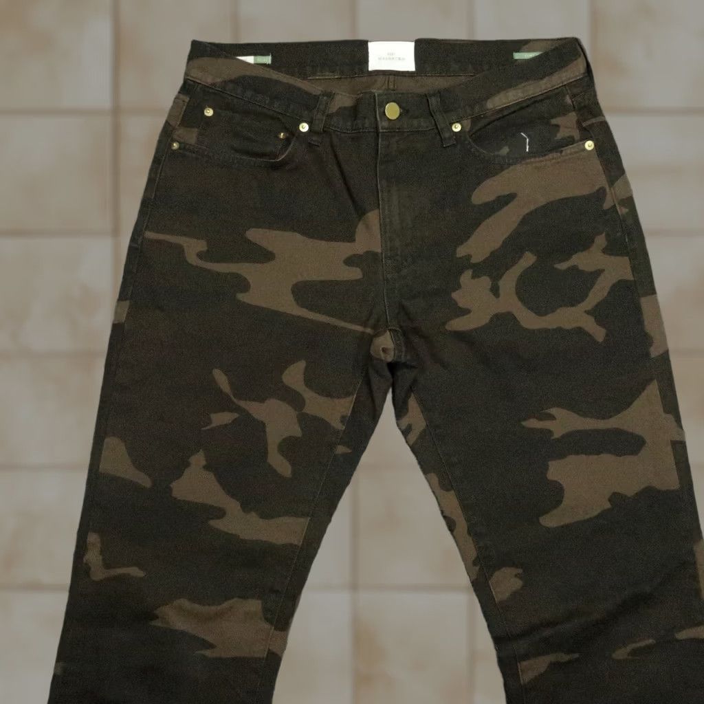 Sid Mashburn Sid Mashburn Jeans Mens 32x32 Brown Green Camo Clift Straight 5 Pocket Denim Size US 32 / EU 48 - 1 Thumbnail