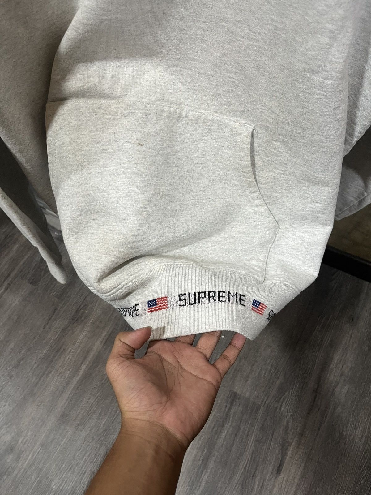 Supreme Supreme Text Rib Hooded Sweatshirt Size US XL / EU 56 / 4 - 5 Thumbnail