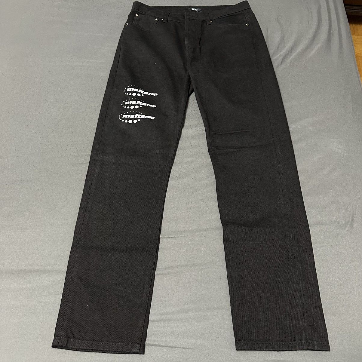 Msftsrep MSFTSREP DENIM BLACK PANTS. | Grailed