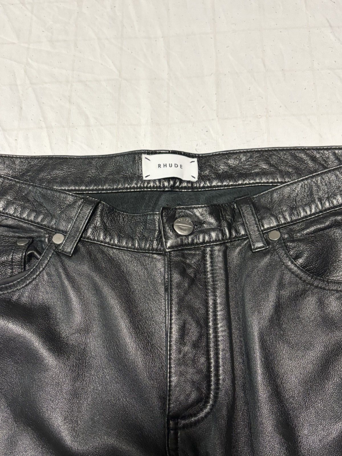 Rhude Lamb leather racer pants Size US 30 / EU 46 - 6 Thumbnail